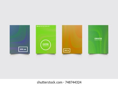 Modern abstract cover set with abstract shape compositions. Futuristic, minimal design, EPS10
