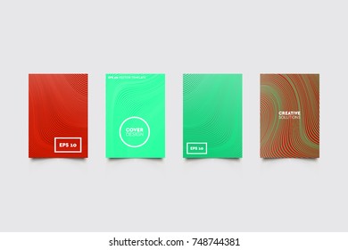 Modern abstract cover set with abstract shape compositions. Futuristic, minimal design, EPS10
