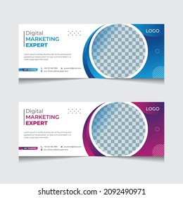 Modern abstract cover set and web banner template for ad, social media file with layered design and eps 10