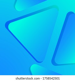 Moderner abstrakter, quadratischer Hintergrund mit blauer Himmelsfarbe  