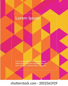 Modern abstract cover, triangular shapes colorful vector design