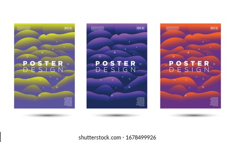 Modern abstract covers and background set. Cool gradient shapes composition. Eps10 vector.