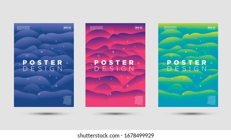 Modern abstract covers and background set. Cool gradient shapes composition. Eps10 vector.
