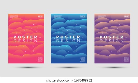 Modern abstract covers and background set. Cool gradient shapes composition. Eps10 vector.