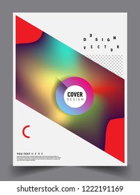 Modern abstract covers. Cool gradient shapes and geometric object composition, vector covers design.