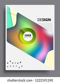 Modern abstract covers. Cool gradient shapes and geometric object composition, vector covers design.