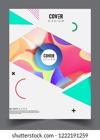 Modern abstract covers. Cool gradient shapes and geometric object composition, vector covers design.