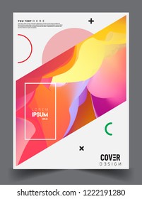 Modern abstract covers. Cool gradient shapes and geometric object composition, vector covers design.