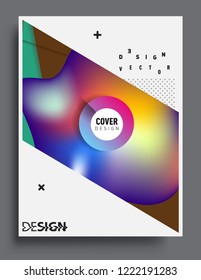Modern abstract covers. Cool gradient shapes and geometric object composition, vector covers design.