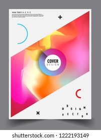 Modern abstract covers. Cool gradient shapes and geometric object composition, vector covers design.