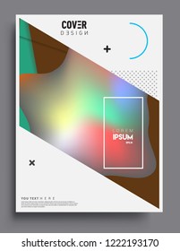 Modern abstract covers. Cool gradient shapes and geometric object composition, vector covers design.