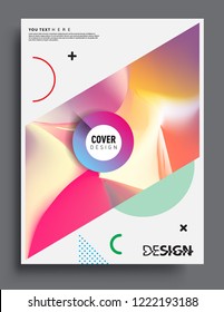 Modern abstract covers. Cool gradient shapes and geometric object composition, vector covers design.