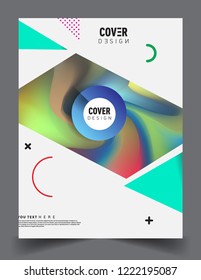 Modern abstract covers. Cool gradient shapes and geometric object composition, vector covers design.