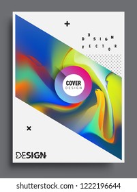 Modern abstract covers. Cool gradient shapes and geometric object composition, vector covers design.