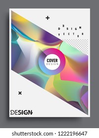 Modern abstract covers. Cool gradient shapes and geometric object composition, vector covers design.