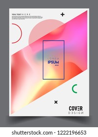 Modern abstract covers. Cool gradient shapes and geometric object composition, vector covers design.