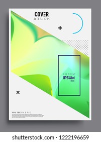 Modern abstract covers. Cool gradient shapes and geometric object composition, vector covers design.