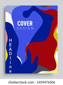Modern abstract covers. Cool gradient shapes and geometric object composition, vector covers design.