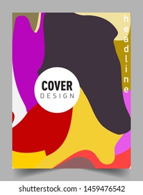 Modern abstract covers. Cool gradient shapes and geometric object composition, vector covers design.