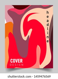 Modern abstract covers. Cool gradient shapes and geometric object composition, vector covers design.