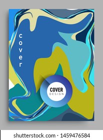 Modern abstract covers. Cool gradient shapes and geometric object composition, vector covers design.