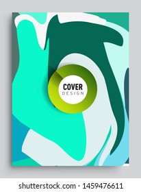 Modern abstract covers. Cool gradient shapes and geometric object composition, vector covers design.