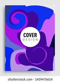 Modern abstract covers. Cool gradient shapes and geometric object composition, vector covers design.