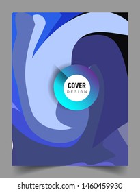Modern abstract covers. Cool gradient shapes and geometric object composition, vector covers design.