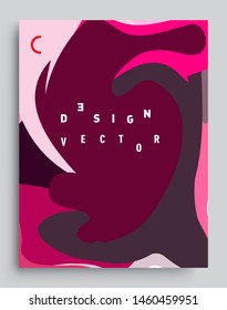 Modern abstract covers. Cool gradient shapes and geometric object composition, vector covers design.