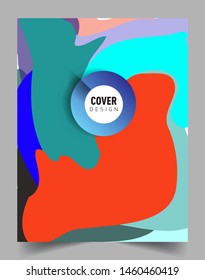 Modern abstract covers. Cool gradient shapes and geometric object composition, vector covers design.