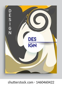 Modern abstract covers. Cool gradient shapes and geometric object composition, vector covers design.