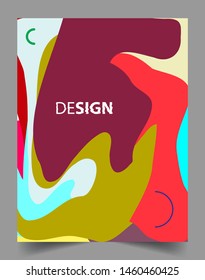 Modern abstract covers. Cool gradient shapes and geometric object composition, vector covers design.