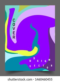 Modern abstract covers. Cool gradient shapes and geometric object composition, vector covers design.