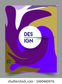 Modern abstract covers. Cool gradient shapes and geometric object composition, vector covers design.