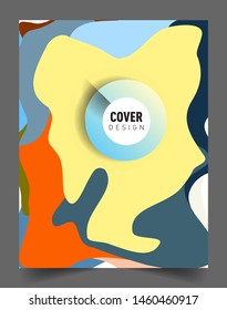 Modern abstract covers. Cool gradient shapes and geometric object composition, vector covers design.
