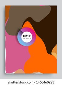 Modern abstract covers. Cool gradient shapes and geometric object composition, vector covers design.