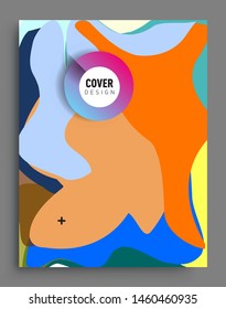 Modern abstract covers. Cool gradient shapes and geometric object composition, vector covers design.