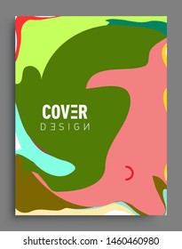 Modern abstract covers. Cool gradient shapes and geometric object composition, vector covers design.