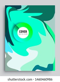 Modern abstract covers. Cool gradient shapes and geometric object composition, vector covers design.