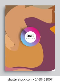 Modern abstract covers. Cool gradient shapes and geometric object composition, vector covers design.