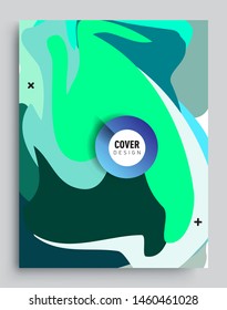 Modern abstract covers. Cool gradient shapes and geometric object composition, vector covers design.