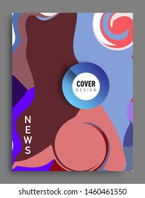 Modern abstract covers. Cool gradient shapes and geometric object composition, vector covers design.