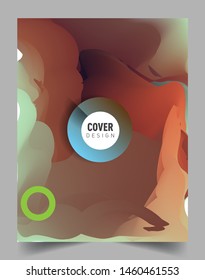 Modern abstract covers. Cool gradient shapes and geometric object composition, vector covers design.