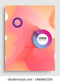 Modern abstract covers. Cool gradient shapes and geometric object composition, vector covers design.