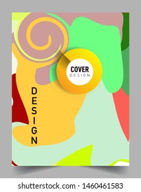 Modern abstract covers. Cool gradient shapes and geometric object composition, vector covers design.