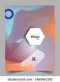 Modern abstract covers. Cool gradient shapes and geometric object composition, vector covers design.