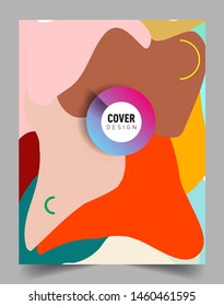 Modern abstract covers. Cool gradient shapes and geometric object composition, vector covers design.