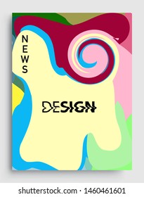Modern abstract covers. Cool gradient shapes and geometric object composition, vector covers design.