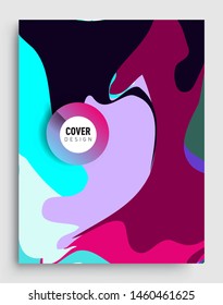Modern abstract covers. Cool gradient shapes and geometric object composition, vector covers design.