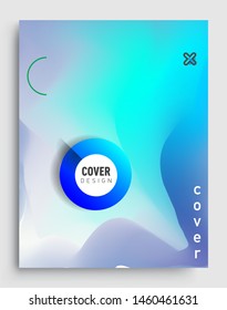 Modern abstract covers. Cool gradient shapes and geometric object composition, vector covers design.